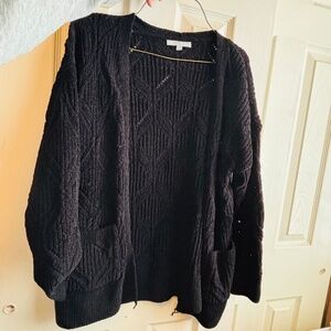 Black soft cardigan